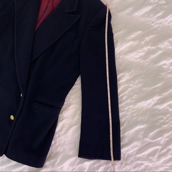 100% Cashmere Navy Blazer Jacket Vintage Stunning! - Picture 14 of 17